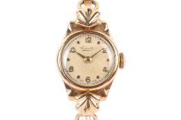 A 9ct gold cased Everite lady's dress watch.