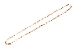 A 9ct gold belcher chain necklace. Hallmarked, L50cm, weight 20g.