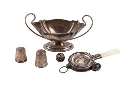 A collection of 20th century silver.