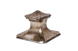 A weighted silver mounted inkwell.