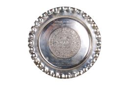A Mexican presentation silver salver.