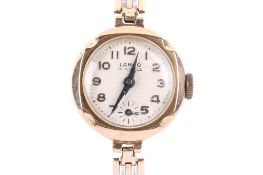 A lady's 9ct gold cased watch.
