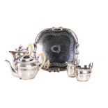 A 1930s four piece silver tea and coffee set.