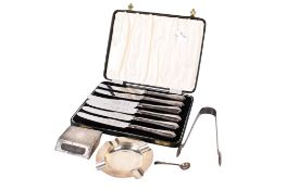 A collection of silver.