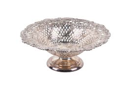 An early 20th century silver bonbon dish.