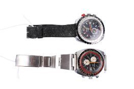 Two vintage gentlemen's Sicura chronograph wristwatches.