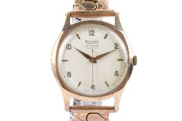 A vintage gentleman's Rotary 9ct yellow gold hallmarked cased wristwatch.