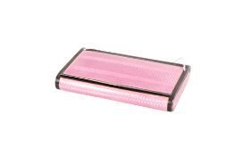 A continental Art Deco silver and enamel cigarette case.