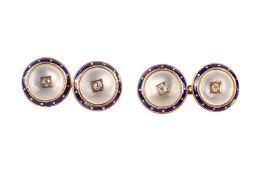 A pair of 15ct gold cufflinks.