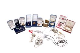 A collection of costume jewellery.
