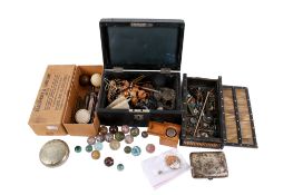 Three small boxes of assorted jewellery and collectables.