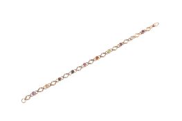 A 9ct gold stone set bracelet.
