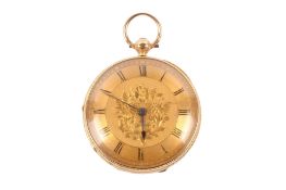 A late 19th century 18ct pocket watch.