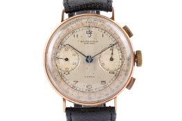 An 18ct gold IPI chronograph gentleman's wristwatch.