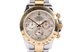 A Rolex Daytona Oyster Perpetual Cosmograph bracelet wristwatch.