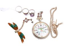 A small group of silver and other jewellery.