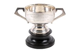 A George V silver twin handled trophy.