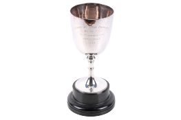 A Victorian silver trophy cup.