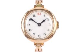 A 9ct gold lady's wristwatch.
