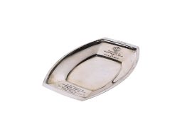 A silver presentation dish.