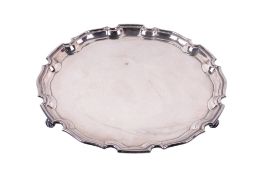 A late 20th century silver platter.