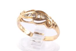 A 18ct gold and diamond ring.