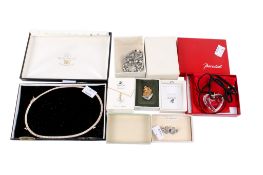 An assortment of costume jewellery.