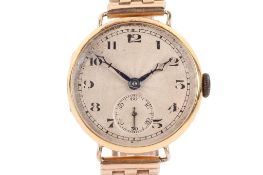 An 18ct gold cased wristwatch.