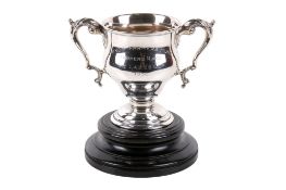 A George V silver twin handled trophy.