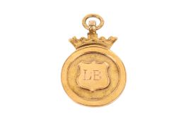 A 9ct gold medal, awarded to the Somerset Junior Cup Winners, 1926-7.