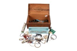 A collection of watches and costume jewellery.