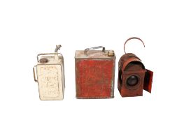 Three vintage automobilia items.