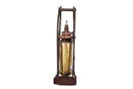 A vintage 'Kismet Lorry' foot pump. Having a polished brass cylinder.