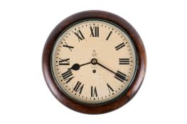 An early 20th century oak cased George VI GPO wall clock.