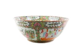 An early 20th century Chinese Canton enamel punch bowl.