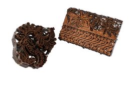 Two Indonesian batik presses.