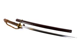 A Japanese katana sword, possibly 19th century.