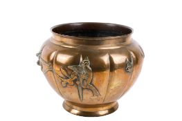 An early 20th century Japanese brass planter.