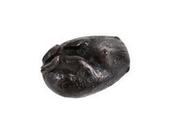 Friderun von Stralendorff-Eilers (German 1916-2011) bronze hedgehog sculpture.