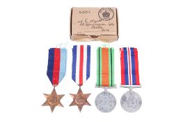 Four WWII medals.