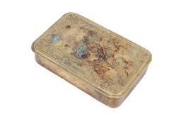 A British World War One Christmas 1914 Princess Mary brass Christmas tin.