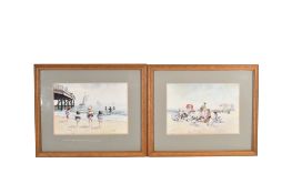 A. W. Smith (1941) - two 'Beach' scene, signed watercolours.