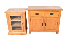 Two modern solid oak items of furniture.