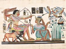 Egyptian papyrus picture of King Tut.