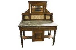 A late 19th/early 20th century pitch mahogany wash stand.