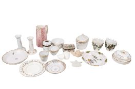 A collection of 19th century and later English and Continental ceramics.