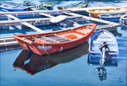 Alix Baker (20th century) - Still Life, Lamma Island, Hong Kong, oil on board.