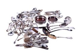 An assortment of silver plated items