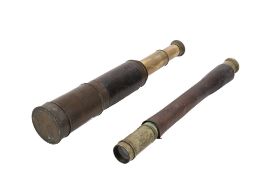 Two vintage telescopes.