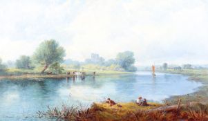 E Taylor (19th/20th century), oil on canvas 'Look ---- --- on the Thames'.